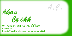 akos czikk business card